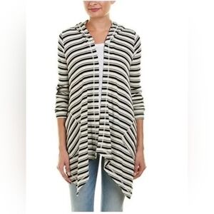 Splendid Open Front Hooded Striped cardigan Medium